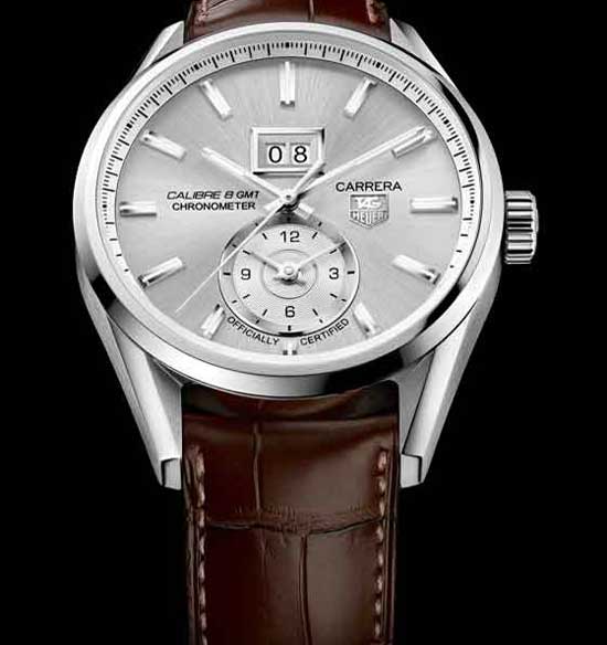 Мужские часы TAG Heuer Carrera Calibre 8 с календарем Grande Date и оригинальным GMT-индикатором